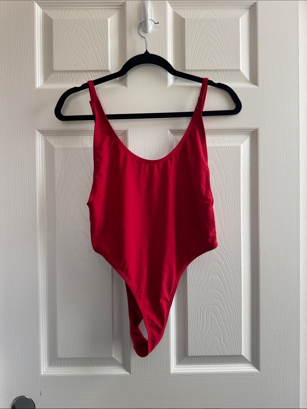 Fabletics Women's Thong Bright Red One-Piece Swimsuit - Size large